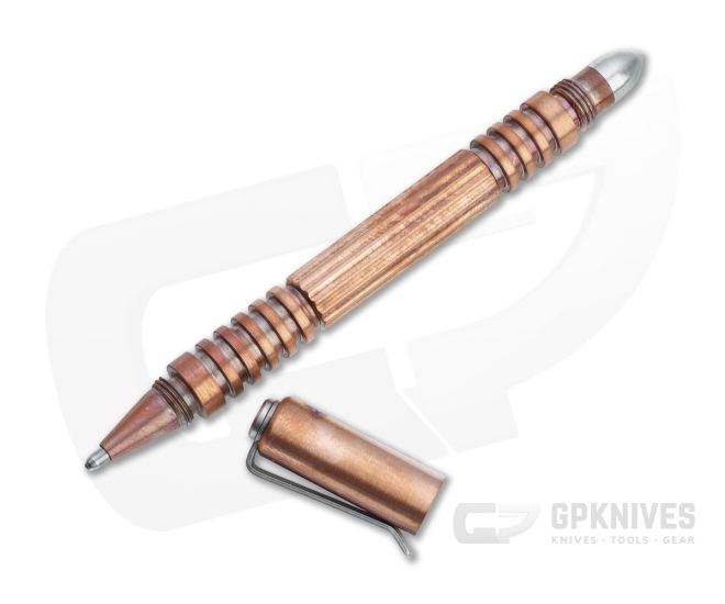 Hinderer Knives Investigator Pen Raw Copper 1346 - HK-1346