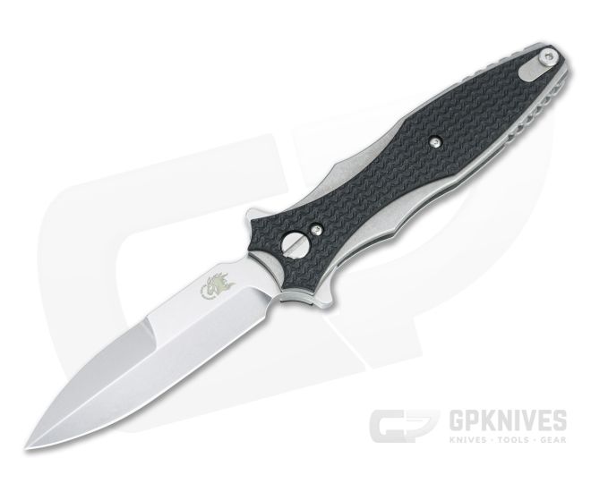 Hinderer Maximus Flipper Bayonet Stonewashed 20CV Black G10 Tri-Way Folder 1350 - HK-1350
