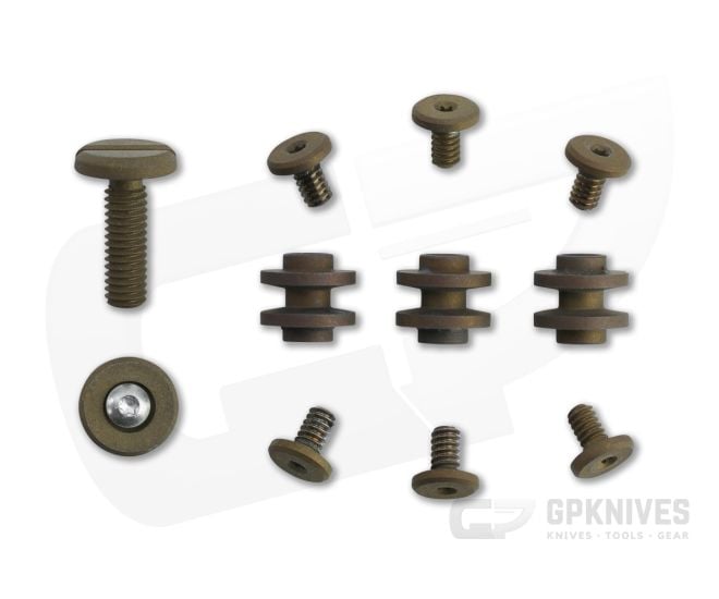 Hinderer Knives Complete Hardware Kit Eklipse 3.5" Titanium Battle Bronze 1356 - HK-1356