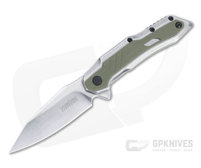 Kershaw Salvage Reverse Tanto Olive GFN Assisted Frame Lock Flipper 1369 - KS-1369
