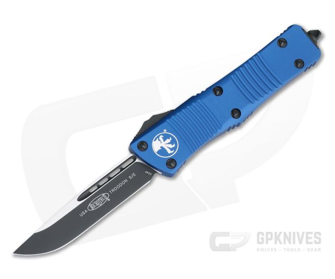 Microtech Troodon Blue S/E Standard Black CTS-204P OTF Automatic 139-1BL - MT-139-1BL-204P