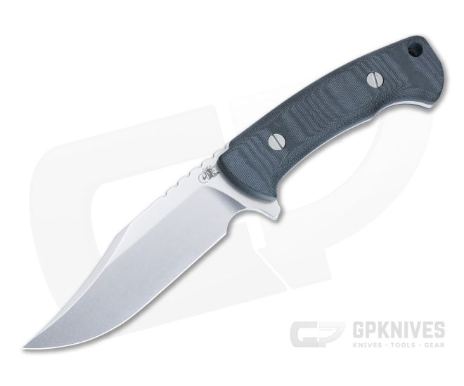 Hinderer Ranch Bowie Stonewashed CPM-3V Black Micarta Fixed Blade HK-1397 - HK-1397