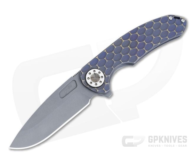 Curtiss Knives F3 Large Blue/Bronze PM-Milled Dark Stonewashed Magnacut Slicer Flipper CK-13 - CK-13