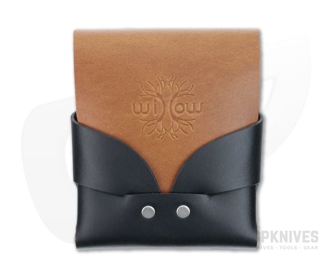 Willow Craft Goods Wide Swaddle Leather Wallet Black And Bourbon Colorway WCG-013 - WCG-013