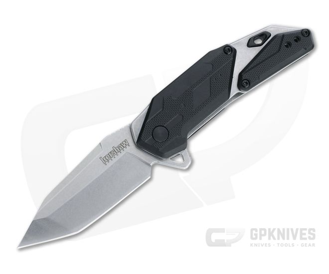 Kershaw Jetpack Stonewashed Tanto Black GFN Assisted Liner Lock Flipper 1401 - KS-1401