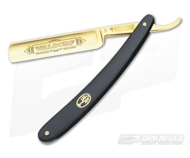 Boker Classic Waldorf 24K Gold Straight Razor 140321 - BO-140321