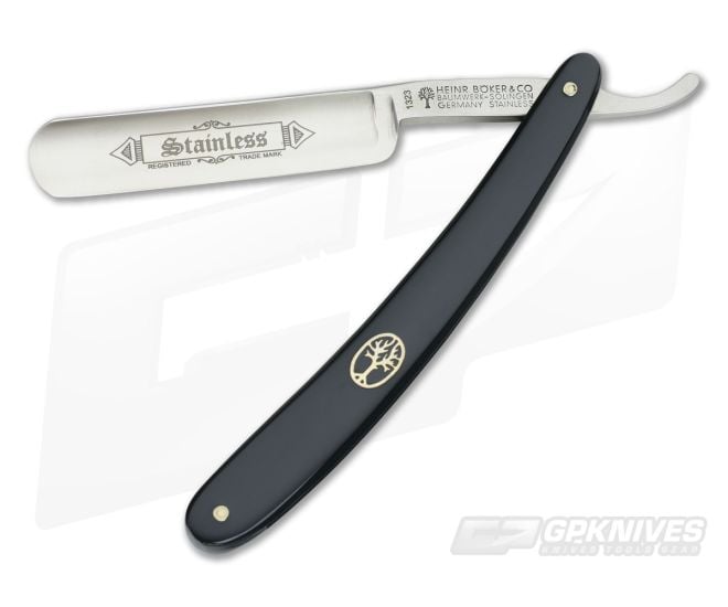 Boker Stainless Black Straight Razor 140510 - BO-140510