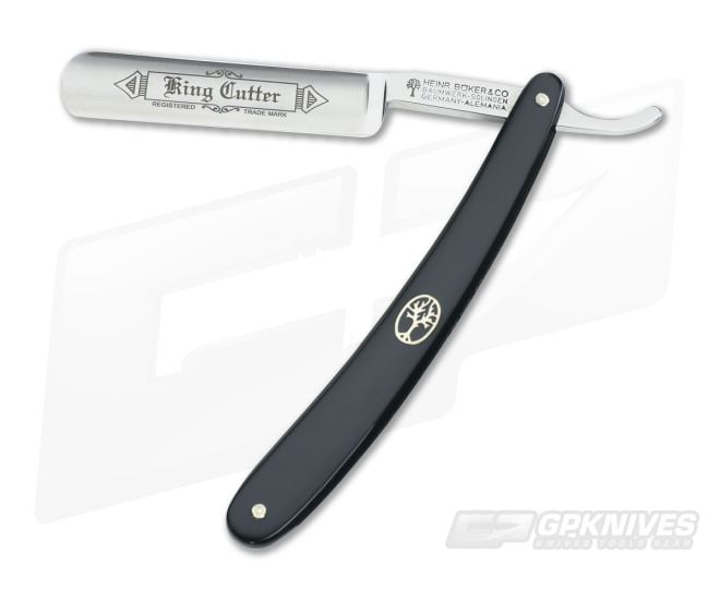 Boker Stainless King Cutter Black Straight Razor - BO-140521
