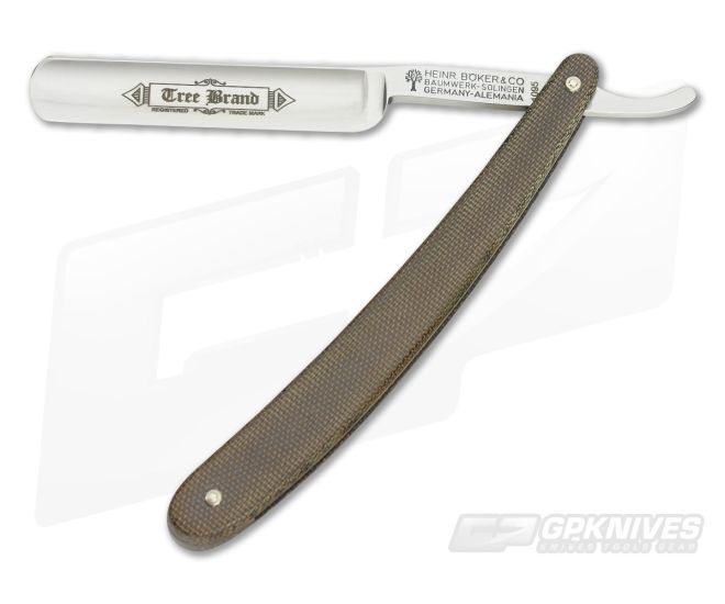 Boker Straight Razor Green Canvas Micarta - BO-140532