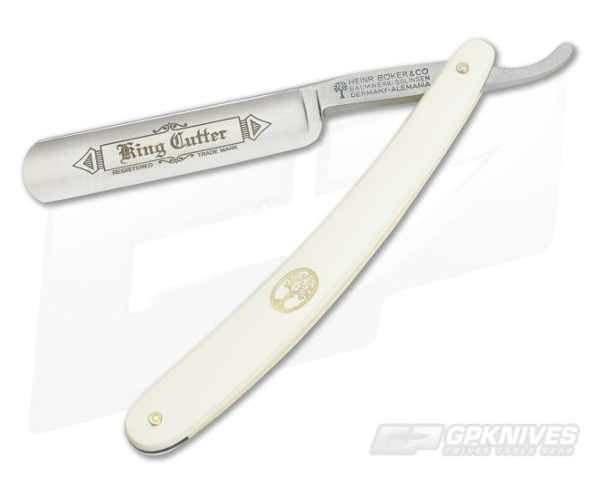 Boker King Cutter White Straight Razor 140621 - BO-140621