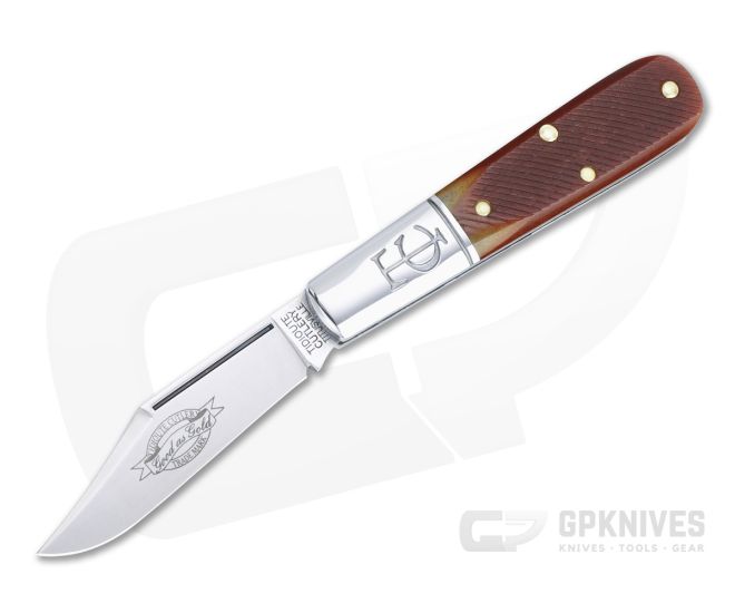 Tidioute #14 Lick Creek Barlow Goldenrod Saw Cut Bone Slip Joint Folder - GEC-141122-GSB