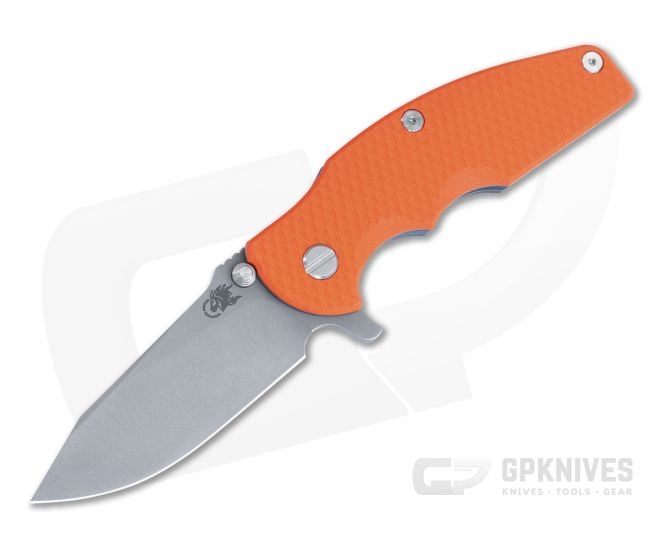 Hinderer Jurassic MagnaCut Slicer Orange G10 Tri-Way Battle Blue Flipper 1416 - HK-1416