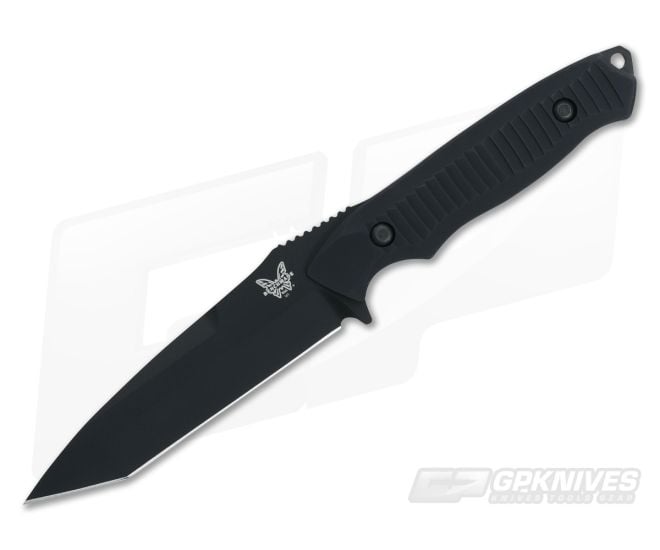 Benchmade 141BK Nimravus Tanto Black Plain Edge 154CM Black Aluminum Combat Fixed Blade - BM-141BK