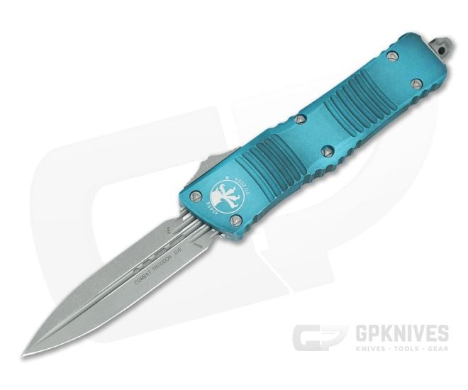 Microtech Combat Troodon Weathered Turquoise M390 D/E OTF 142-10APWTQ - MT-142-10APWTQ
