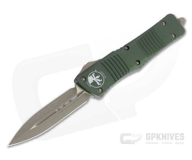 Microtech Combat Troodon D/E Bronze Apocalyptic M390 Double Edge OD Green OTF Automatic 142-13APOD - MT-142-13APOD