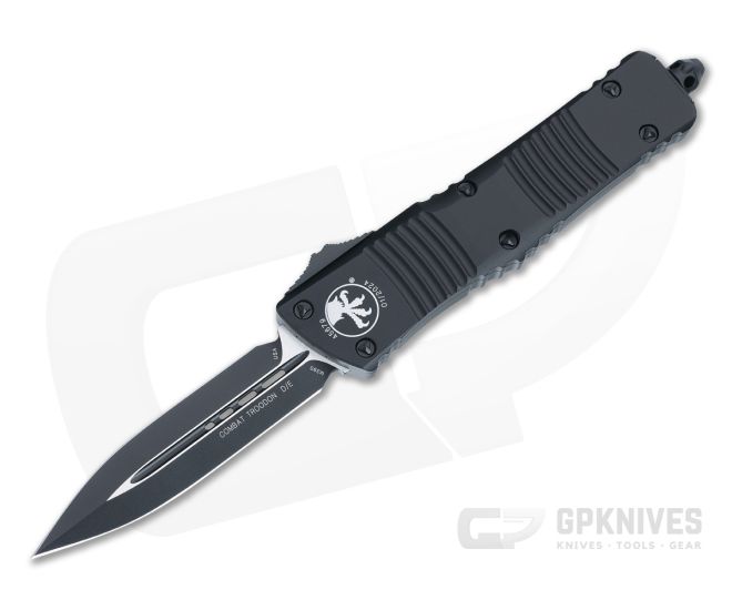 Microtech Combat Troodon Tactical Black D/E M390 Automatic 142-1T - MT-142-1T