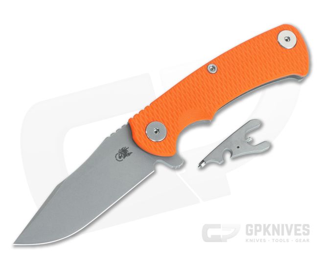 Hinderer Project X MagnaCut Clip Point Orange G10 Tri-Way Working Finish Flipper 1428 - HK-1428