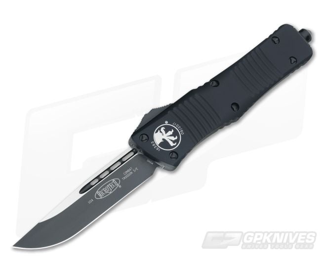 Microtech Combat Troodon Tactical Black OTF Automatic Knife 143-1T - MT-143-1T