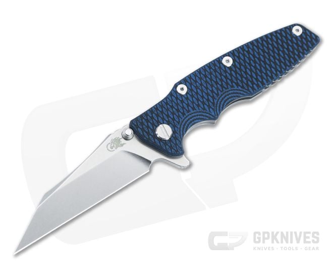 Hinderer Eklipse 3.5" Flipper Wharncliffe CPM-20CV Blue/Black G10 Stonewash Tri-Way Folder 1445 - HK-1445