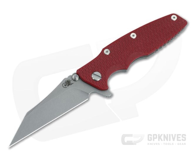 Hinderer Eklipse 3.5" Flipper Wharncliffe CPM-20CV Red G10 Working Finish Tri-Way Folder 1447 - HK-1447