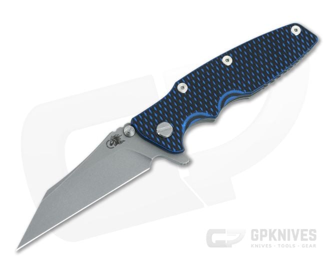 Hinderer Eklipse 3.5" Flipper Wharncliffe CPM-20CV Blue/Black G10 Working Finish Tri-Way Folder 1448 - HK-1448
