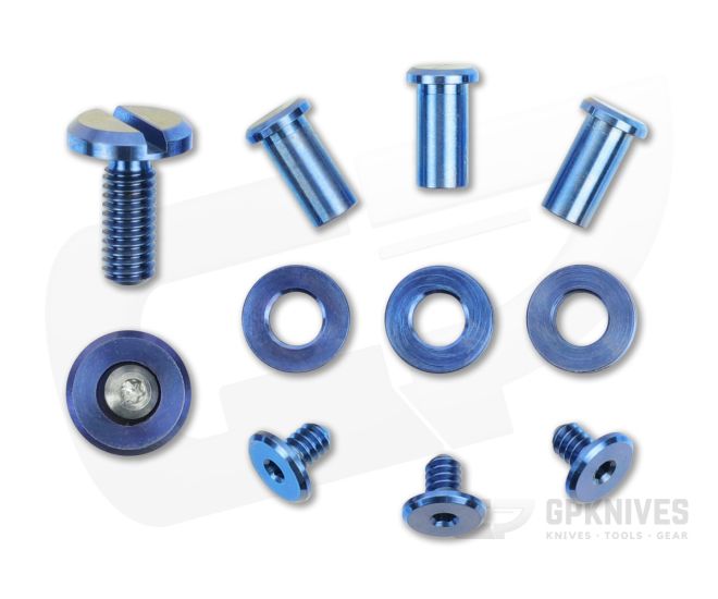 Hinderer Knives Complete Hardware Kit for XM-18 3.0" Stonewashed Blue Titanium 1453 - HK-1453