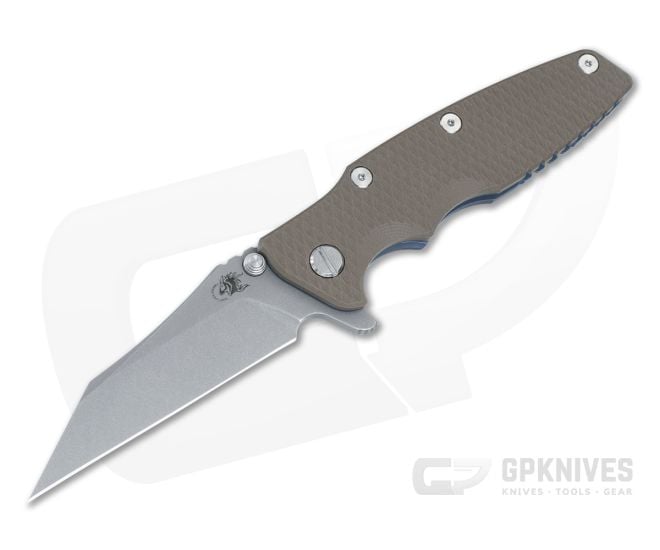 Hinderer Eklipse 3.5" Flipper Wharncliffe CPM-20CV FDE G10 Battle Blue Tri-Way Folder 1455 - HK-1455