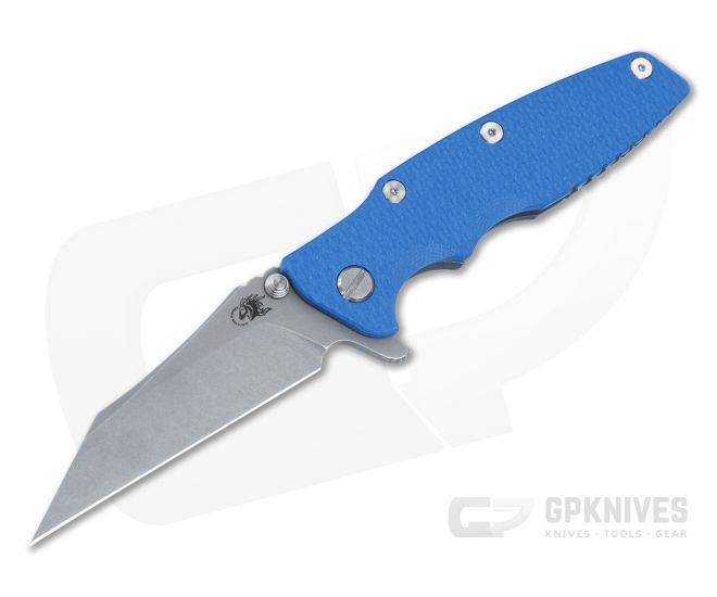Hinderer Eklipse 3.5" Flipper Wharncliffe CPM-20CV Blue G10 Battle Blue Tri-Way Folder 1456 - HK-1456
