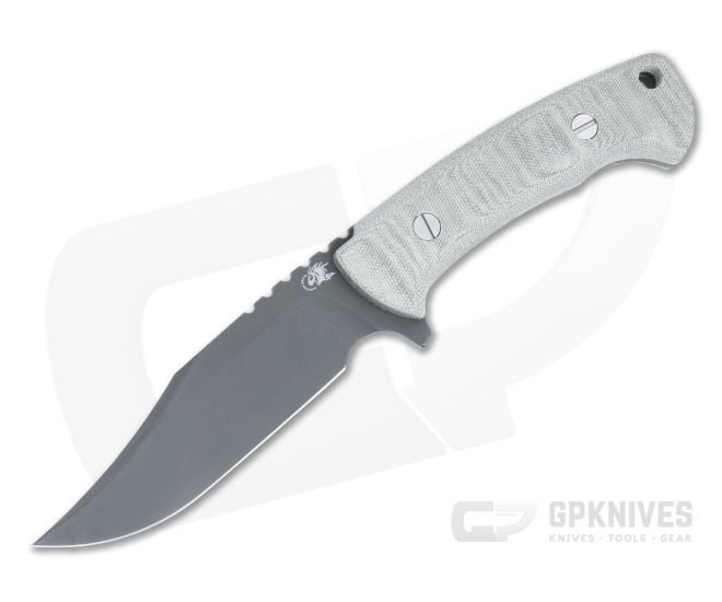 Hinderer Ranch Bowie Fixed Blade OD Green Micarta Handle Battle Black 3V Clip Point Blade 1463 - HK-1463