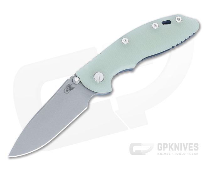 Hinderer XM-18 3.5" Non-Flipper Frame Lock S45VN Slicer Translucent Green G10 Battle Blue Tri-Way Folder 1467 - HK-1467