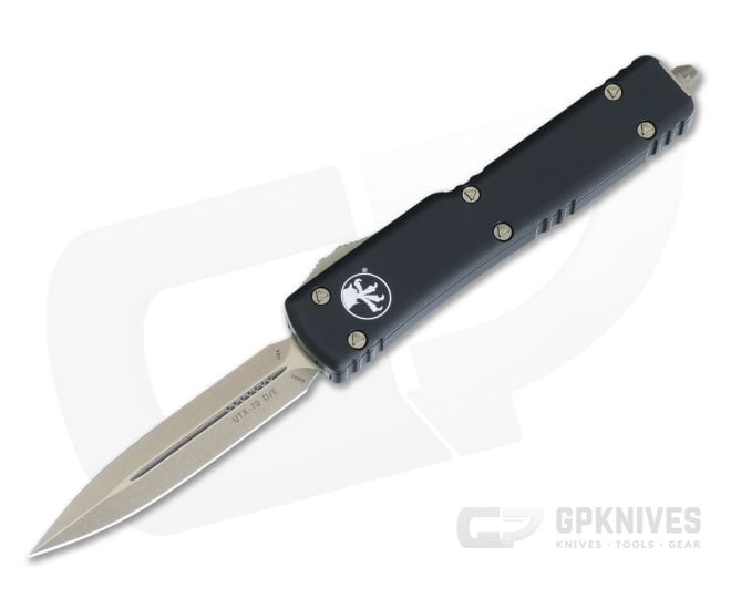 Microtech UTX-70 D/E Black Handle Bronzed M390 Standard Automatic 147-13 - MT-147-13