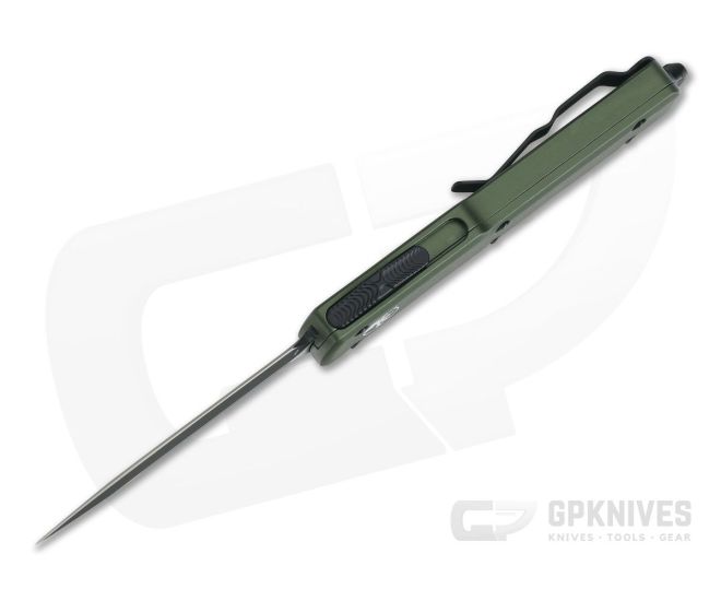 Microtech UTX-70 OD Green Double Edge Black Plain 204P OTF Automatic Knife 147-1OD - MT-147-1OD-204P