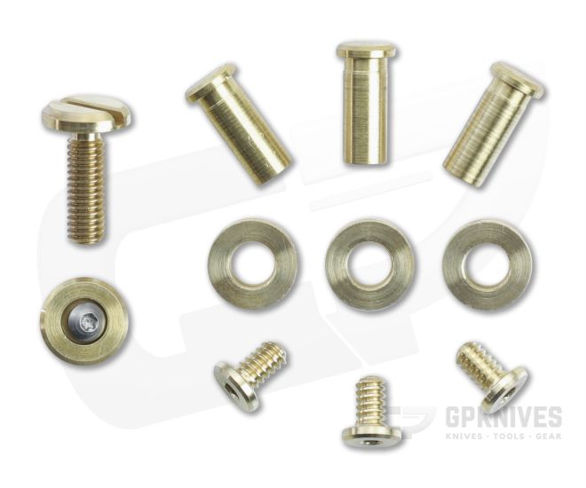 Hinderer Knives Brass Complete Hardware Kit For XM-24 4.0" Folders 1472 - HK-1472