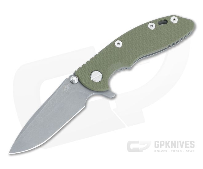 Hinderer XM-18 3.0" Tri-Way Flipper OD Green G10 Working Finish 20CV Spanto 1474 - HK-1474