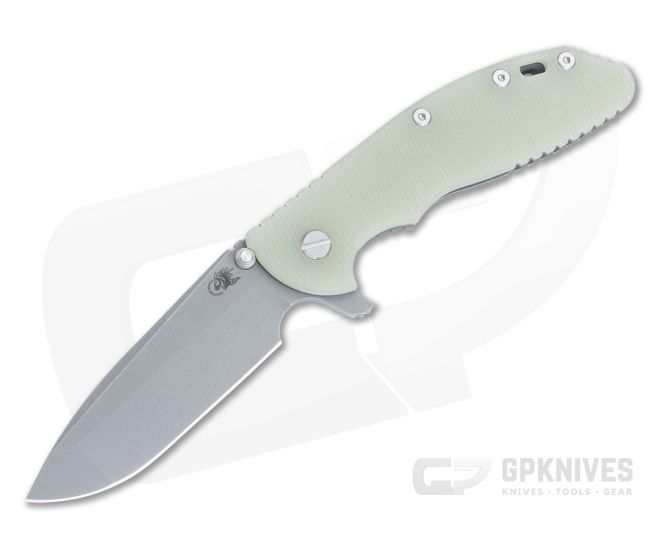 Hinderer XM-24 4.0" Tri-Way Flipper Translucent Green G10 Working Finish S45VN Spanto 1485 - HK-1485