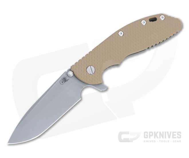 Hinderer XM-24 4.0" Tri-Way Flipper Coyote G10 Battle Bronze S45VN Spanto 1486 - HK-1486
