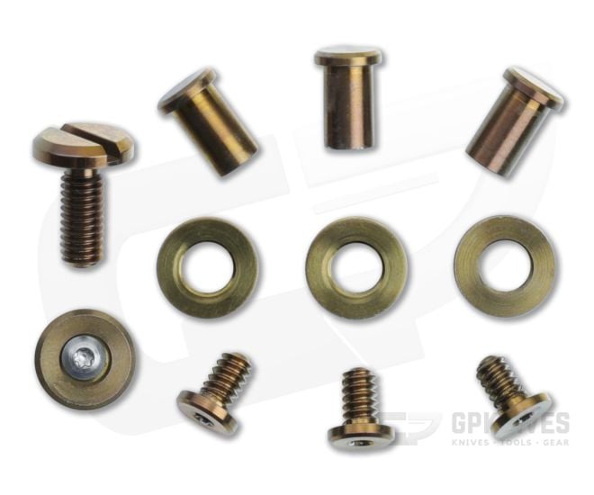 Hinderer Knives Titanium Stonewash Bronze Complete Hardware Kit For XM-18 3.5" Skinny Folders 1501 - HK-1501