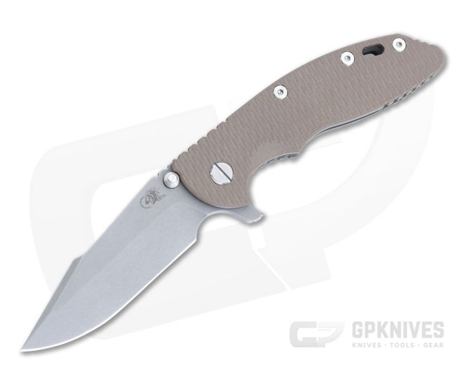 Hinderer XM-18 3.5" Tri-Way Flipper FDE G10 Battle Bronze S45VN Harpoon Spanto 1507 - HK-1507