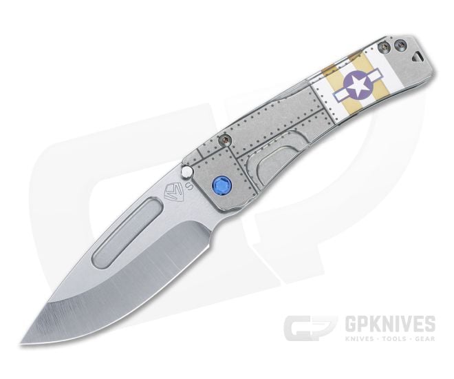 Medford Knives Slim Midi Tumbled S35VN "Stars and Bars" Titanium Folder - MKT-MKT150