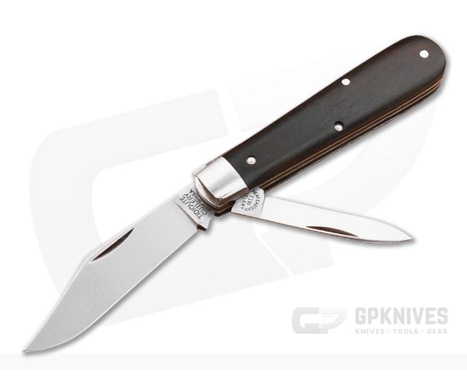 Tidioute Cutlery #15 Huckleberry Boys Knife Two Blade Ebony Wood - GEC-151214STL-EW