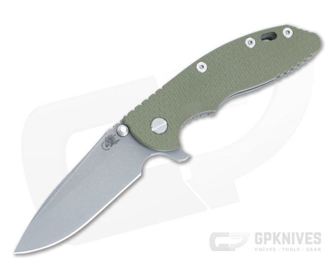 Hinderer XM-18 3.5" S45VN Spear Point OD Green Working Finish Flipper 1516 - HK-1516
