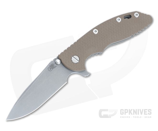 Hinderer XM-18 3.5" S45VN Spear Point FDE (Brown) G10 Working Finish Flipper 1517 - HK-1517