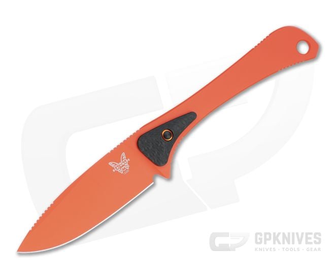 Benchmade Hunt Altitude Orange S90V Carbon Fiber Caper Neck Knife 15200ORG - BM-15200ORG