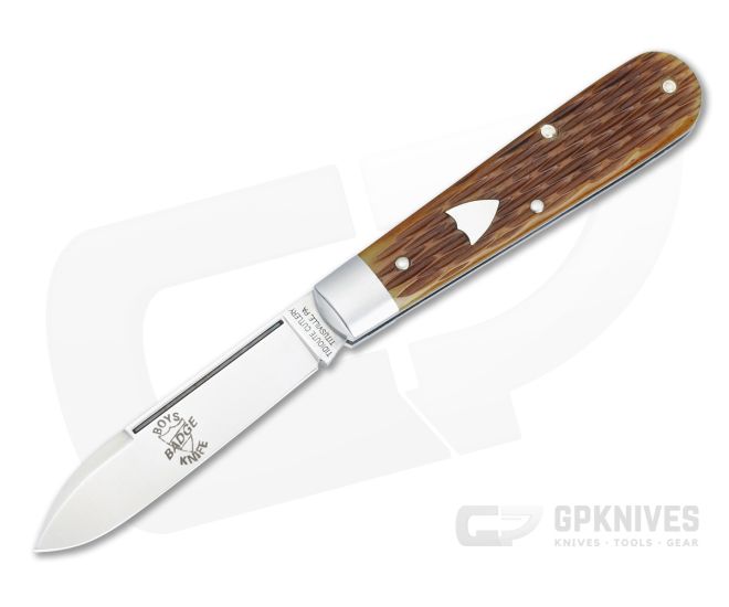 Tidioute #15 Boys Badge Knife Antique Autumn Jigged Bone - GEC-152125STL-AAJB