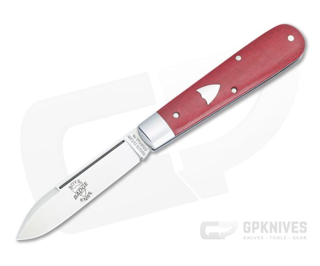 Tidioute #15 Boys Badge Knife Red Linen Micarta - GEC-152125STL-RLM