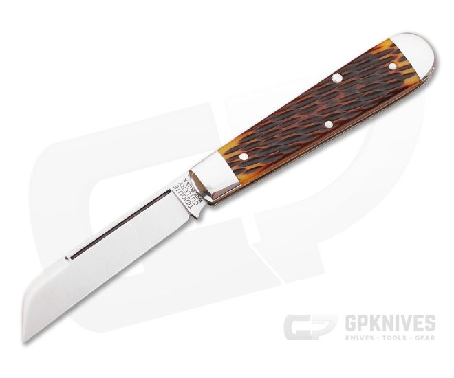 Tidioute Cutlery #15 Huckleberry Antique Yellow Bone Single Sheepsfoot Blade - GEC-153115-AYJB