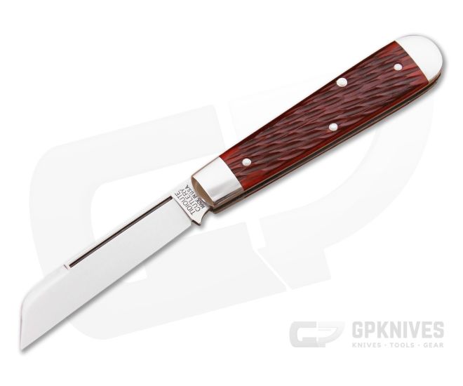 Tidioute Cutlery #15 Huckleberry Red Jig Bone Single Sheepsfoot Blade - GEC-153115-RRJB