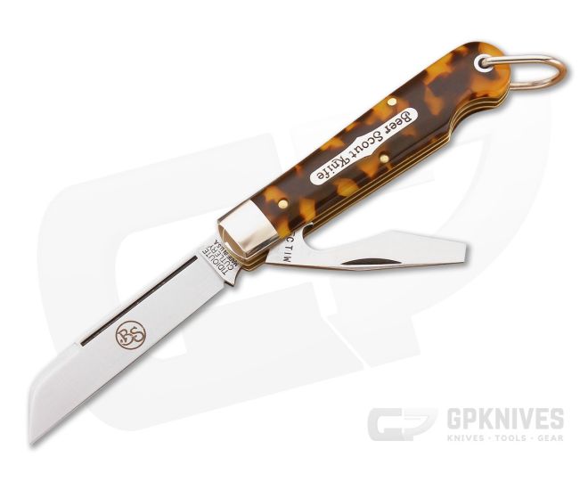 Tidioute Cutlery #15 Beer Scout Jack Knife Tortoise Shell Acrylic - GEC-153215CL-TSA