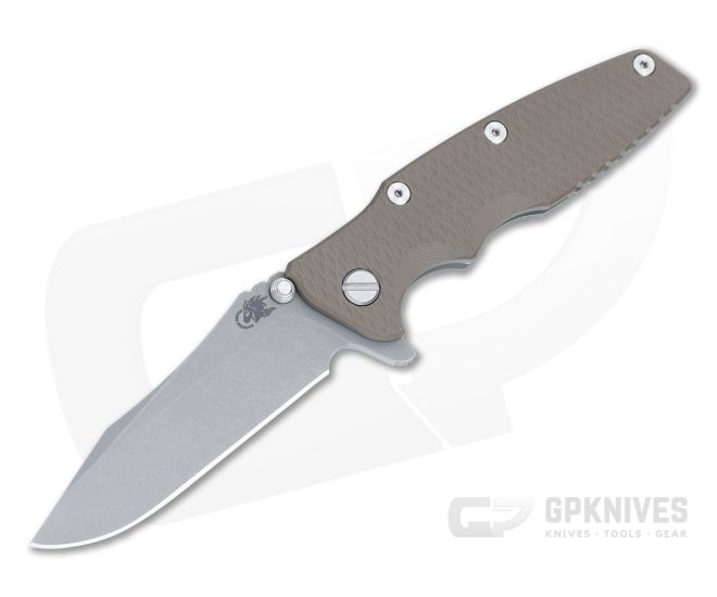 Hinderer Eklipse 3.5 FDE (Brown) G10 Working Finish Titanium - HK-1548