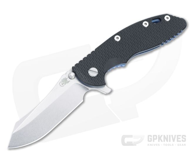 Hinderer XM-18 3.5 Skinner Black G10 Stonewash Blue Titanium - HK-1551